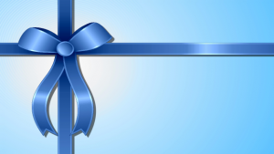 Blue ribbon for gift certificate png